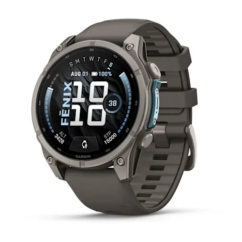 SmartWatch Garmin Fenix 9 47mm Titanium with Pebble Gray Silicone Band 010-04762-00