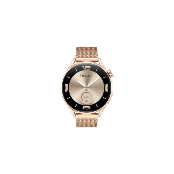 Reloj inteligente para dama Kieslect Lora Reno 3 con llamadas, Dorado