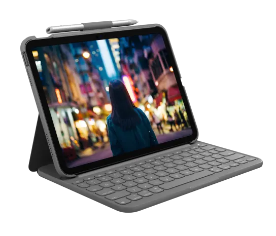 Funda con Teclado Logitech Slim Folio iPad 5th/6th Negro 920-009017