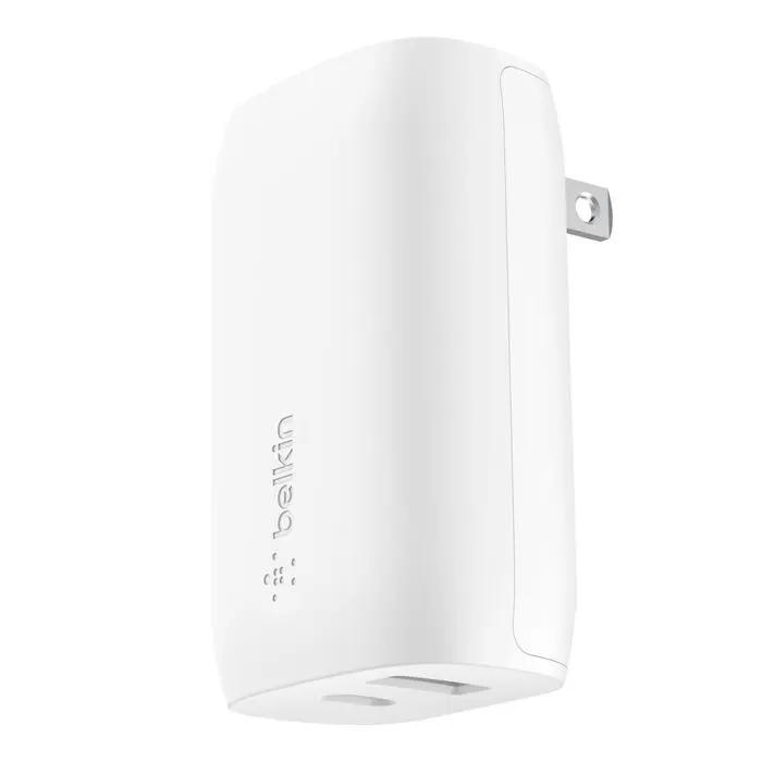 Adaptador de Corriente Belkin 37W USB-A/USB-C PPS Blanco WCB007dqWH