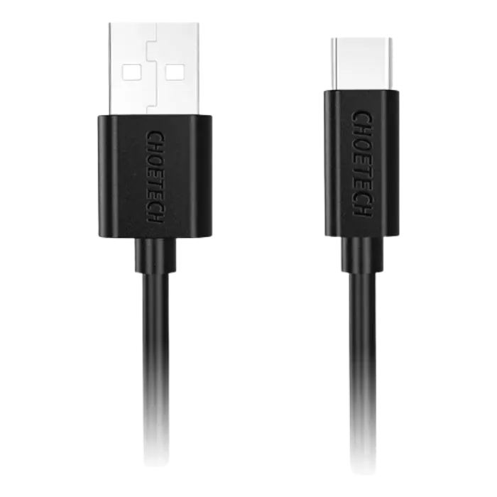 Cable de USB-C a USB-A Choetech Carga Rápida 1mt Negro AC0002