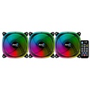 Abanico Aerocool Astro 12 Pro ARGB Pro 12CM X3 + H66F X1 +Control Remoto