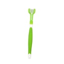 Cepillo de Dientes para Perro La Gotera Triple Cara Verde Claro DT765-1