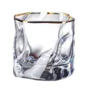 Vaso de Whiskey La Gotera Transparente con Dorado VW61-2