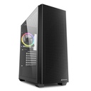 CASE SHARKOON VS9 RGB MEDIA TORRE ATX PANEL LATERAL DE VIDRIO TEMPLADO 3 VENTILADORES FRONTAL Y 1 VENTILADOR POSTERIOR RGB LED N