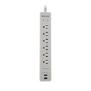 Protector Tensión Forza AC 110/220V 6 Salidas 2 USB FSP-612USBW