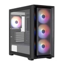 CASE RGB AEROCOOL TERN MINI TORRE PEQUEÑA VIDRIO TEMPLADO 3 ABANICOS DELANTEROS Y 1 ABANICO TRASERO TERN MINI-G-BK-V2