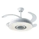 Bombillo LED American Electric Coro Baleno 42″ 30W E27 con Ventilador y Parlante Bluetooth Blanco F7185-42-WT
