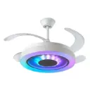 Bombillo LED American Electric Coro Iris 42″ 30W RGB con Ventilador y Parlante Bluetooth Blanco F7186-42-WT