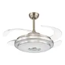 Bombillo LED American Electric Coro Satín 42″ 30W RGB con Ventilador y Parlante Bluetooth Satinado F8101-42-SN