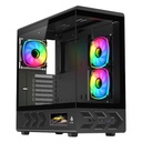 CASE EAGLE WARRIOR CG01J6RA001C MID TOWER SIN VENTILACION INCLUIDA CON VIDRIO TEMPLADO SIN FUENTE CON DE 5"