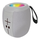 PARLANTE PORTATIL RECARGABLE CON LUZ 5W BT/FM/USB/AUX/TF-CARD 2HRS GRIS BC-AU-BS-225-GY BICONIC BC-AU-BS-225-GY