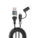 ARGOM CABLE CARGA RAPIDA TIPO C 4 EN 1 ARG-CB-0071BK