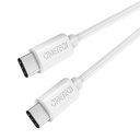 Cable USB Tipo C a Tipo C, PVC, 1MT, CC0002 Blanco CC0002-WH