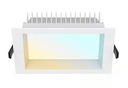 Lámpara Empotrable Downlight LED 18 W, Luz Blanca Ajustable, Antiparpadeo, No atenuable