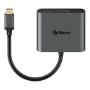 ADAPTADOR Steren USB C A HDMI / USB 3.0 / USB C USB-471