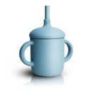 Vaso de silicón con pajilla celeste-3D2 MNTCE