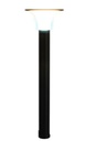 Lámpara Solar LED 15 W Mini Poste, Luz Blanca Ajustable, Sensor de Movimiento, IP65, IK06
