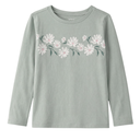 Blusa de manga larga con estampado de flores para niña