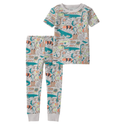 Pijama 2 piezas de algodón con diseño de cocodrilos