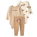Conjunto 3 piezas de perritos con mamelucos y pantalón para bebito