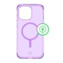 Funda ITSKINS Supreme R Clear para iPhone 14 Pro Max con MagSafe, Lila estampado