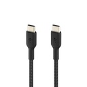 Cable Trenzado Belkin USB-C a USB-C 1M Negro CAB004bt1MBK