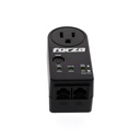 Supresor de sobrevoltaje Forza Surge Zion 2K10 - 110V US - 1 RJ45 - 1 Salida - Rango de Voltaje 90-140 VAC FVP-1201N
