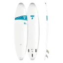 Tabla de Surf Tahe Mini Malibu 7'3″ Dura-Tec Blanca/Turquesa 107141