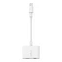 Adaptador Belkin Aux 3.5mm/Lighning Rokstar a Lightning Blanco F8J212BTWHT